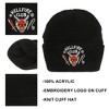 Stranger Things Hellfire Club Embroidery On Black Acrylic Knit Cuff Beanie - 2 of 4