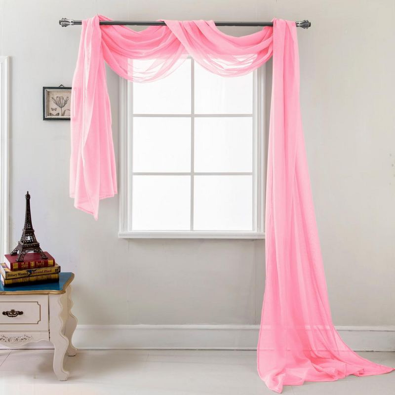 Olivia Gray Celine Decorative Sheer Curtain Scarf 55" x 216" for Bedroom, Kitchen & Living Room, 2 of 3