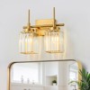 LLHZSY Modern Wall Light Sconce Dimmable Rectangular Wall Light Bathroom Crystal Vanity Light - Gold/Black - 1/2/3/4/5 Light - 2 of 4