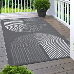 Waterproof Outdoor Backyard Rug, Reversible Plastic Straw Rug Outside Mat for Camping, Picnic, Deck & RV - 1 of 4