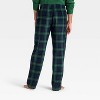 Men's Plaid Microfleece Holiday Matching Family Pajama Pants - Wondershop™ Navy Blue - 2 of 4