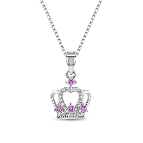 Girls' Queen for a Day Sterling Silver Necklace - In Season Jewelry - image 1 of 4