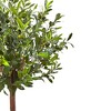 4.5' Olive Topiary Tree with European Barrel Planter - Nearly Natural - image 2 of 4