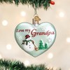 Old World Christmas Glass Blown Ornament for Christmas Tree, Love My Grandpa Heart - 3 of 3