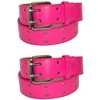 CTM Kids' Leather Two Hole Jean Belt (Pack of 2) - 4 of 4