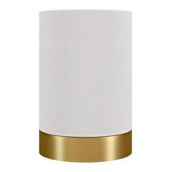 Hampton & Thyme 9" Tall Uplight Mini Lamp with Fabric Shade 