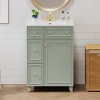 OUTSUPPLY Bathroom Vanity with Ceramic Sink, 2 Drawers & Storage Cabinet, Easy Assembly - 4 of 4