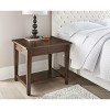 Classic Hardwood End Table - Charming Design, Cherry Finish - Ample Hidden Storage Space - Elegant Addition to Living Room - 3 of 3