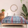 Deny Designs Ninola Design Checks Tartan Blue King Comforter and Sham Set 2pc Set - 3 of 4