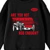 National Hot Rod Association NHRA Logo, Are you ROD enough?, NHRA Cars, Tire tracks on black Boys Crew Neck - 2 of 2