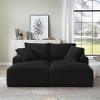 Aukfa 71"Modern Corduroy Double Chaise Lounge Sofa with 2-Pillows,No Assembly Required with Cup Holders - 2 of 4