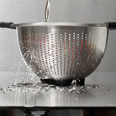 OXO 5 Qt Stainless Steel Colander: Dishwasher-Safe Strainer for Pasta & More, Clear, 11.7 Width ‼️has stains and scratches ‼️