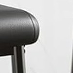 coucheta counter height bar stools set of 2 with arms, 26" upholstered modern bar stools set footrest for kitchen island, counter black leather