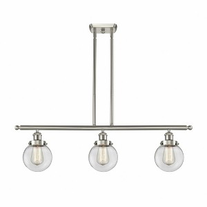 Beacon - 3 Light Stem Hung Island In Modern Style-10 Inches Tall and 36 Inches Wide - 1 of 1