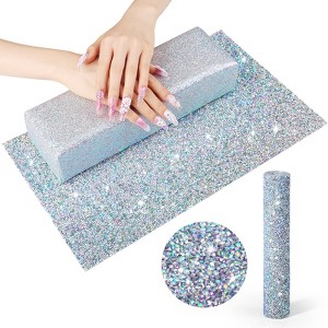 Saviland Crystal Salon Arm Rest: Light-Reflective PU Cushion w/ Zircon Accents - Ergonomic Nail Tech Support Base. - 1 of 4