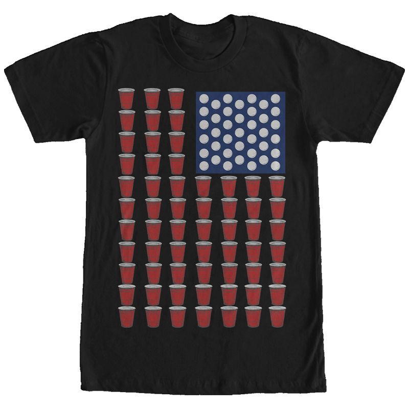 Men's Lost Gods Pong American Flag T-Shirt, 1 of 5