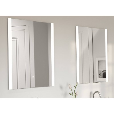 Martina 24"x30" Sleek Frameless LED Wall Mirror with Anti-Fog Feature