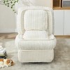 Corduroy Swivel Rocker Recliner Chair,Manual Glider Lounge Chair with Adjustable Backrest Footrest and Pillow for Living Room or Nursery-Koiai - 2 of 4