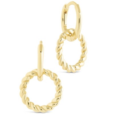 SHINE by Sterling Forever Hassie Delicate Twist Hoops