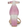 Allegra K Women's Gradient Glitter Chunky Heels Sandals - 4 of 4