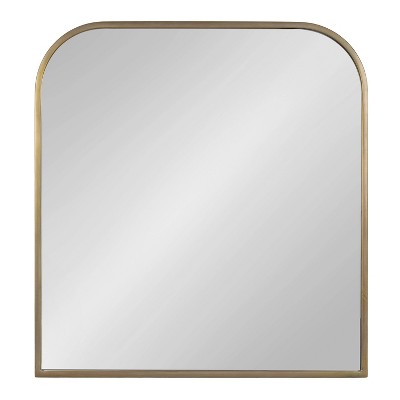 Gold Arched Metal Vanity Wall Mirror, 28 x 30