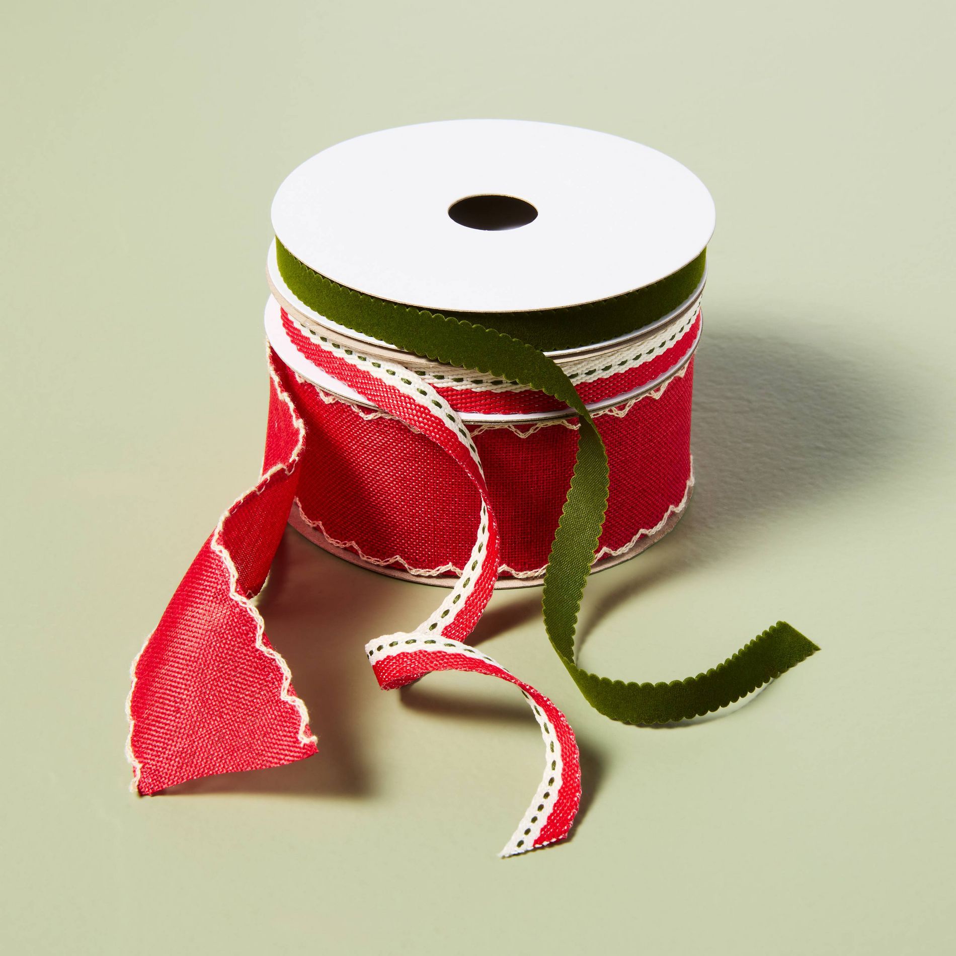 3ct Christmas Gift Packaging Ribbons Red - Hearth & Hand™ with Magnolia