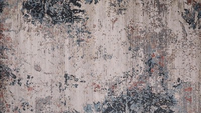 Terrior Blue and Red Abstract Reversible Area Rug