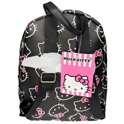 Hello Kitty Teen Bows All Over Print Polyester Mini Backpack, Black - image 5