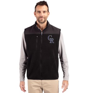 Colorado Rockies Cutter & Buck Cascade Eco Fleece Mens Vest - 1 of 1