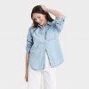 Women's Relaxed Fit Denim Button-Down Shirt - Universal Thread™ - 3 of 3