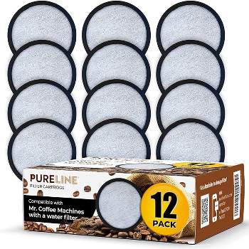 PureLine Replacement for Mr. Coffee Water Filter Charcoal Disks. Fits all Mr. Coffee Machines. (12 Pack)