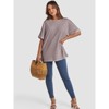Oversized Tops for Women Summer T Shirts Workout Tees Short Sleeve Blouses Casual Tunic Tops - 4 of 4