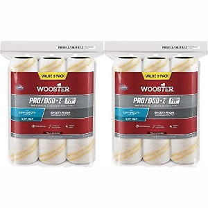 Wooster Genuine 9" Pro/Doo-Z FTP 3/8" Nap 2 Sets Of 3-Pack Roller Cover # RR663-9-2PK - 1 of 3