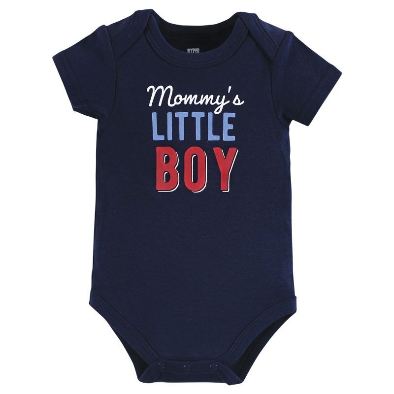 Hudson Baby Infant Boy Cotton Bodysuits, Mommys Little Boy, 3 of 6
