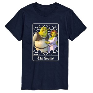 Men's Shrek The Lovers Short Sleeve Graphic T-Shirt - Navy - 2X