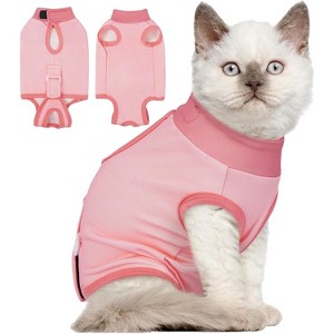 Cat Surgery Recovery Suits, Adjustable Cat Onesies for After Surgery, Female Cat Spay Suit, Male Cat Soft Onesie After Neuter Surgery, Kitten Clothes - 1 of 4