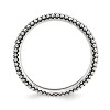 Black Bow Jewelry 2.25mm Stackable Antiqued Sterling Silver Milgrain Curved Band - 2 of 4