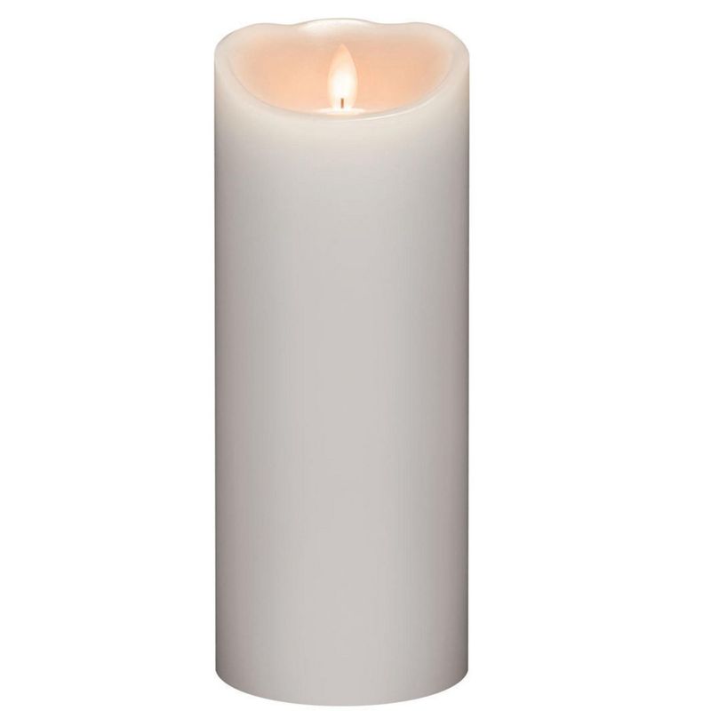Sullivans Candle Impressions 8" Wave Top Smooth LED Pillar Candle, 1 of 2