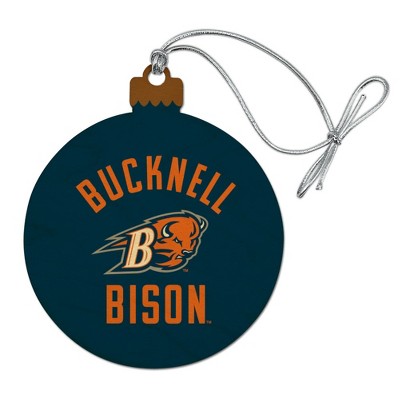 Bucknell Bison Wood Christmas Tree Holiday Ornament