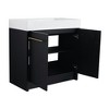 ChicFurnit Bathroom Vanities Modern Vanity with Sleek Design and Ample Storage for Bathroom Spaces, Black,35.4”*18.1”*35.1" - 3 of 3