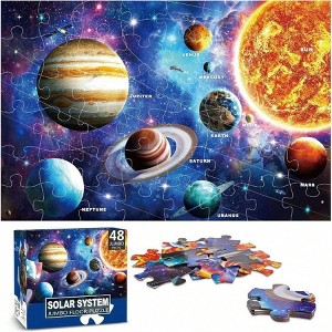 Jumbo Floor Puzzle for Solar System 48 - Piece Space Learning Planets Toy, Christmas Birthday Gift - 1 of 4