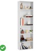 Industrial 6-Tier Wood Bookcase Industrial Rustic Bookshelf - Heavy Duty Tall Bookshelf - 2 of 4