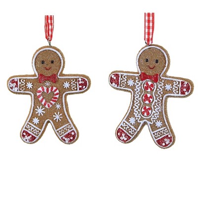 3.25 In Gingerbread Men Set/2 Cookie Gisela Grahan Tree Ornaments : Target