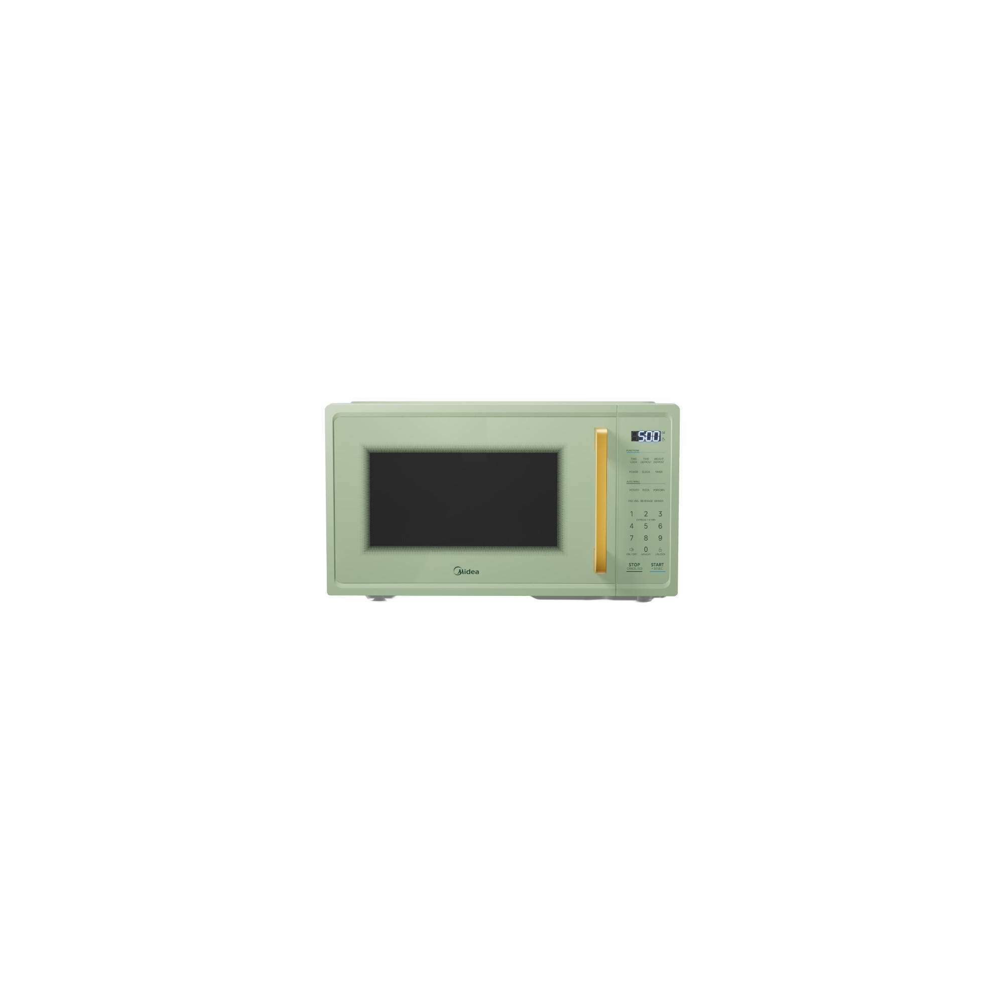 Midea 0.9 cu ft 900W Microwave Oven with Child Lock Door Sage Green