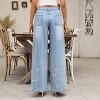 Coolmee Women's Rhinestone Application Loose Jeans Oversized High Waist Casual Baggy Denim Pants - 3 of 4