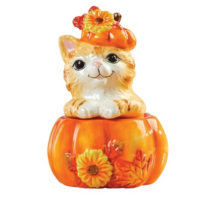 Collections Etc Adorable Harvest Cat Salt & Pepper Shaker Set