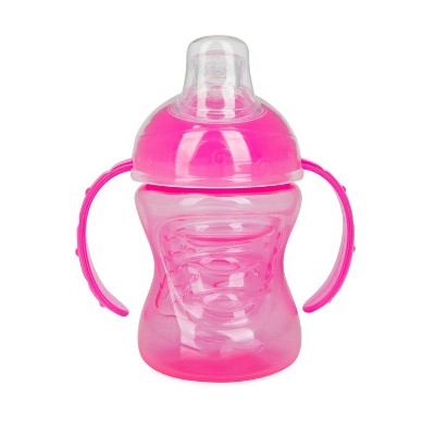 LunaLulinlk No-Spill Pink Soft Spout Sippy Cup, 8 fl oz