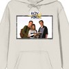 Boy Meets World Cory, Topanga, and Shawn Adult White Graphic Hoodie - 2 of 2