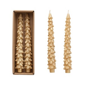 Unscented Tree Shaped Taper Candles, Boxed Set Of 2 - 1 of 2