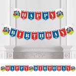 Big Dot of Happiness Calling All Knights and Dragons - Medieval Birthday Party Bunting Banner - Birthday Party Decorations - Happy Birthday
